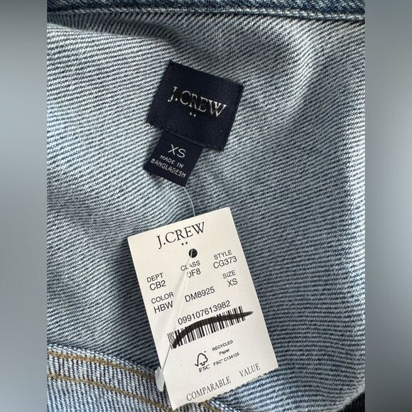 NWT J CREW Factory Relaxed denim jacket - Picture 5 of 7